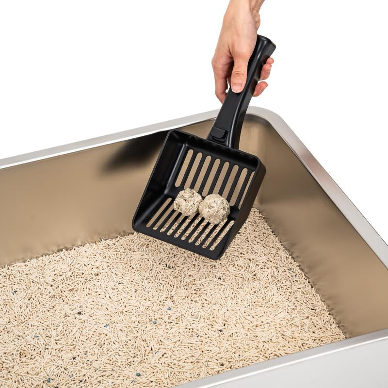 XXL Stainless Steel Cat Litter Box with High Side, Leak-Proof Design, Great for Big Cats & Multi-Cat Family