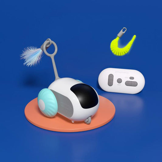 Cat Toys for Indoor Cats, Smart Interactive Cat Toy with Two-Speed Adjustment, Remote Control USB Rechargeable Automatic Cat Exercise Toys for Bored Indoor Adult Cats Kittens